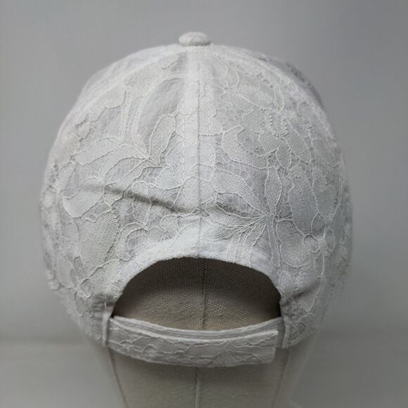 Wifey Strapbck Hat White One Size Adjustable Lace Trim Embroidered Miss To Mrs - Picture 5 of 9